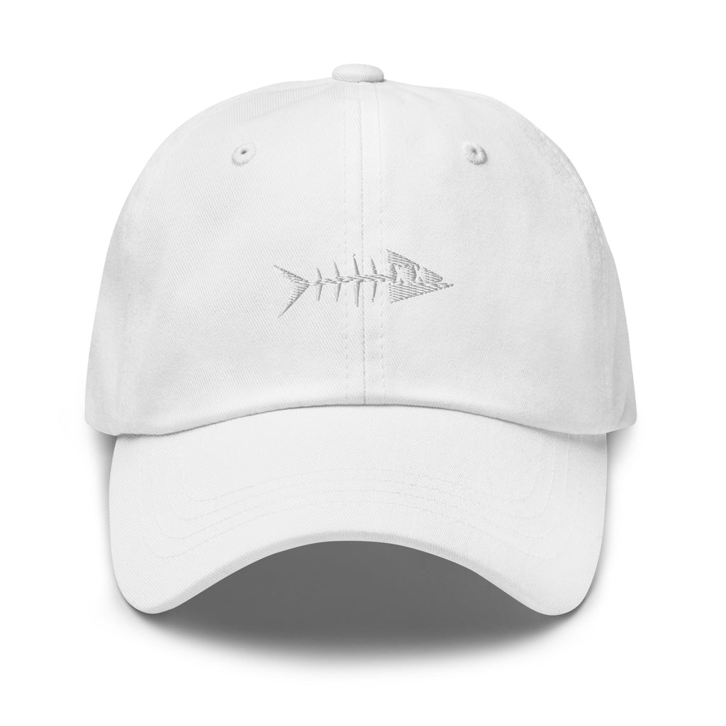 Clishirt© Embroidered White Fish Dad hat