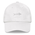 Clishirt© Embroidered White Fish Dad hat