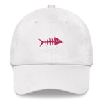 Clishirt© Embroidered Magenta Fish Dad hat