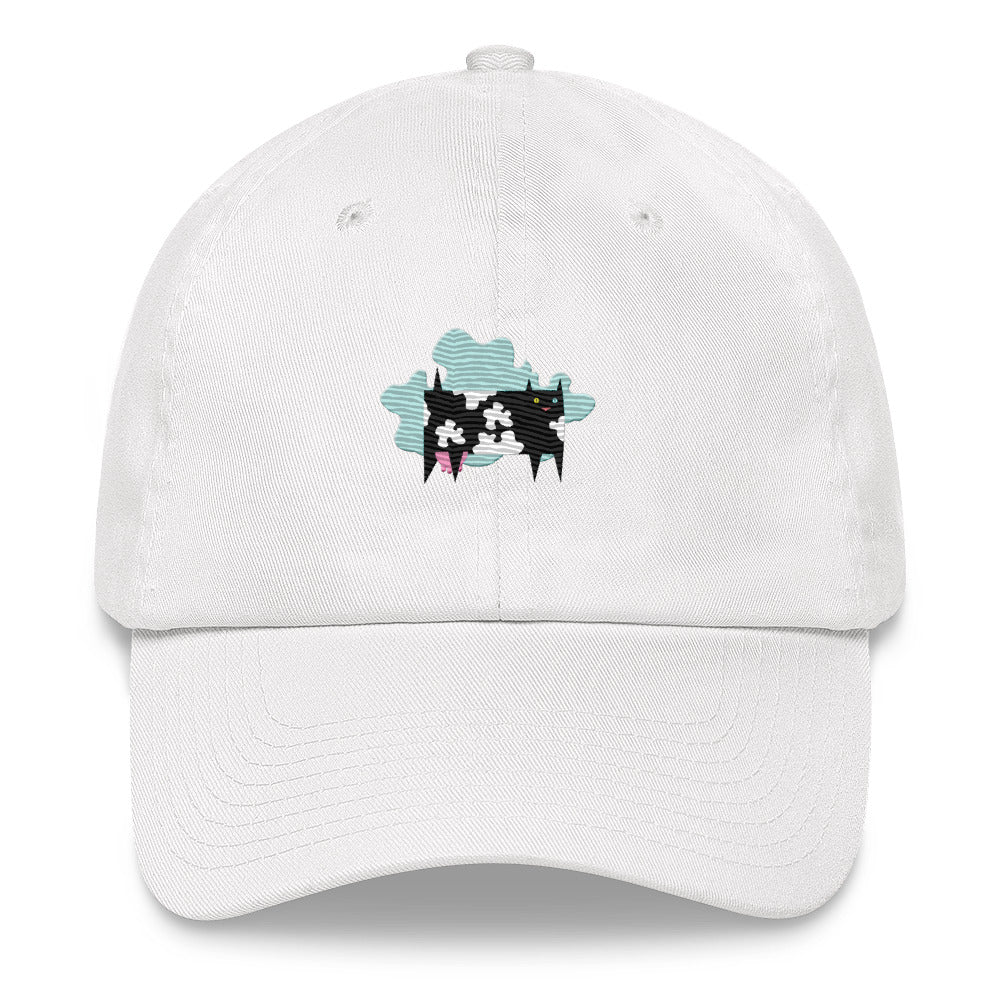 Clishirt© Embroidered Cat Cow Illustration Dad hat