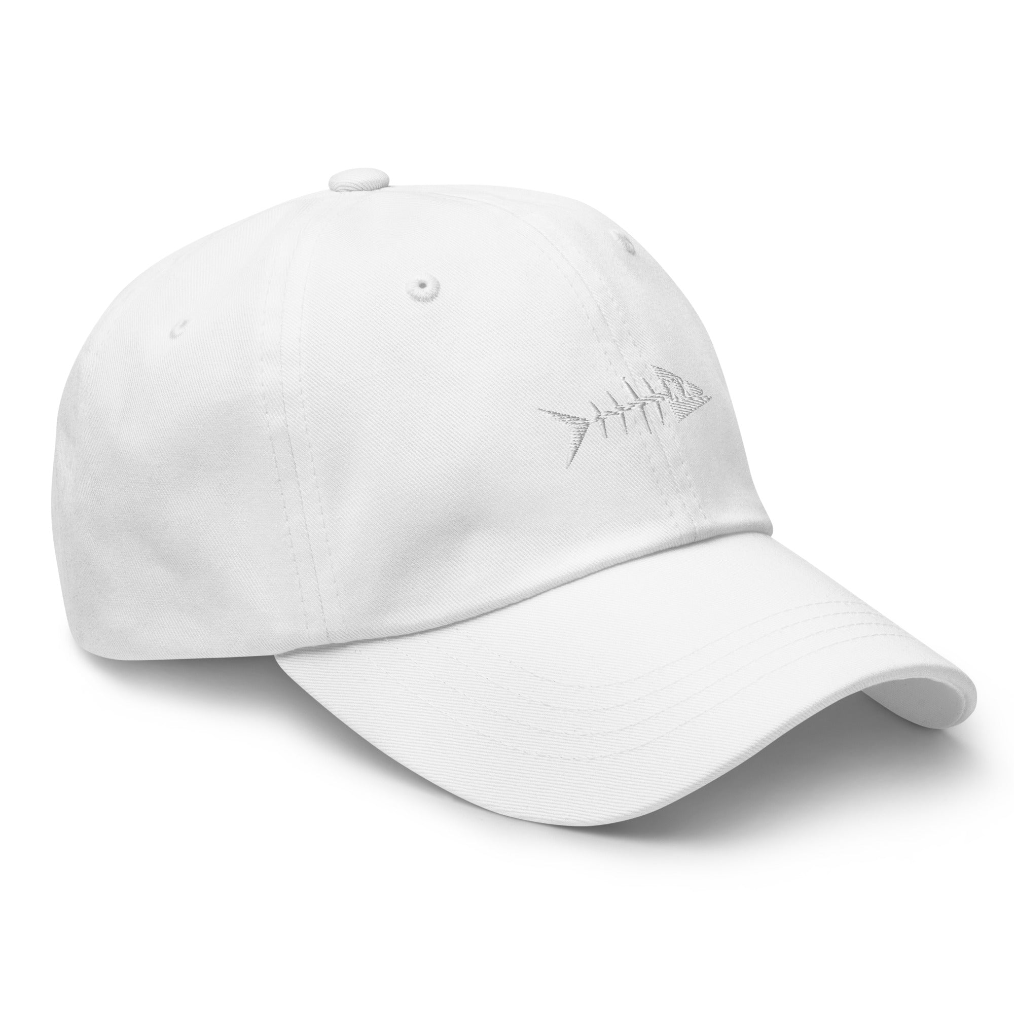 Clishirt© Embroidered White Fish Dad hat