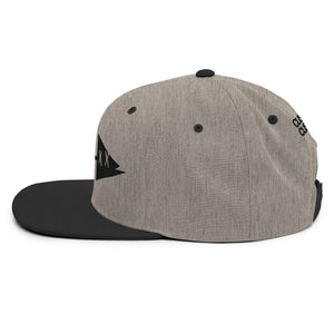 Clishirt© 3D Puff Embroidered Black Fish Snapback Hat