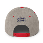 Clishirt© 3D Puff Embroidered Navy Fish Snapback Hat