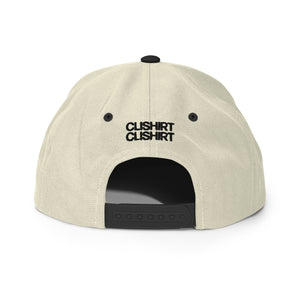 Clishirt© 3D Puff Embroidered Black Fish Snapback Hat