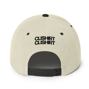 Clishirt© 3D Puff Embroidered Black Fish Snapback Hat