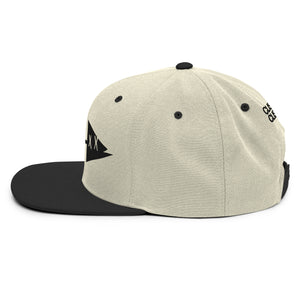 Clishirt© 3D Puff Embroidered Black Fish Snapback Hat