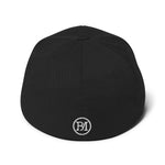 Clishirt© Embroidered White Fish Structured Twill Cap