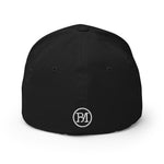 Clishirt© Embroidered White Fish Structured Twill Cap