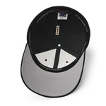 Clishirt© Embroidered White Fish Structured Twill Cap
