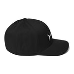 Clishirt© Embroidered White Fish Structured Twill Cap