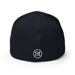 Clishirt© Embroidered White Fish Structured Twill Cap
