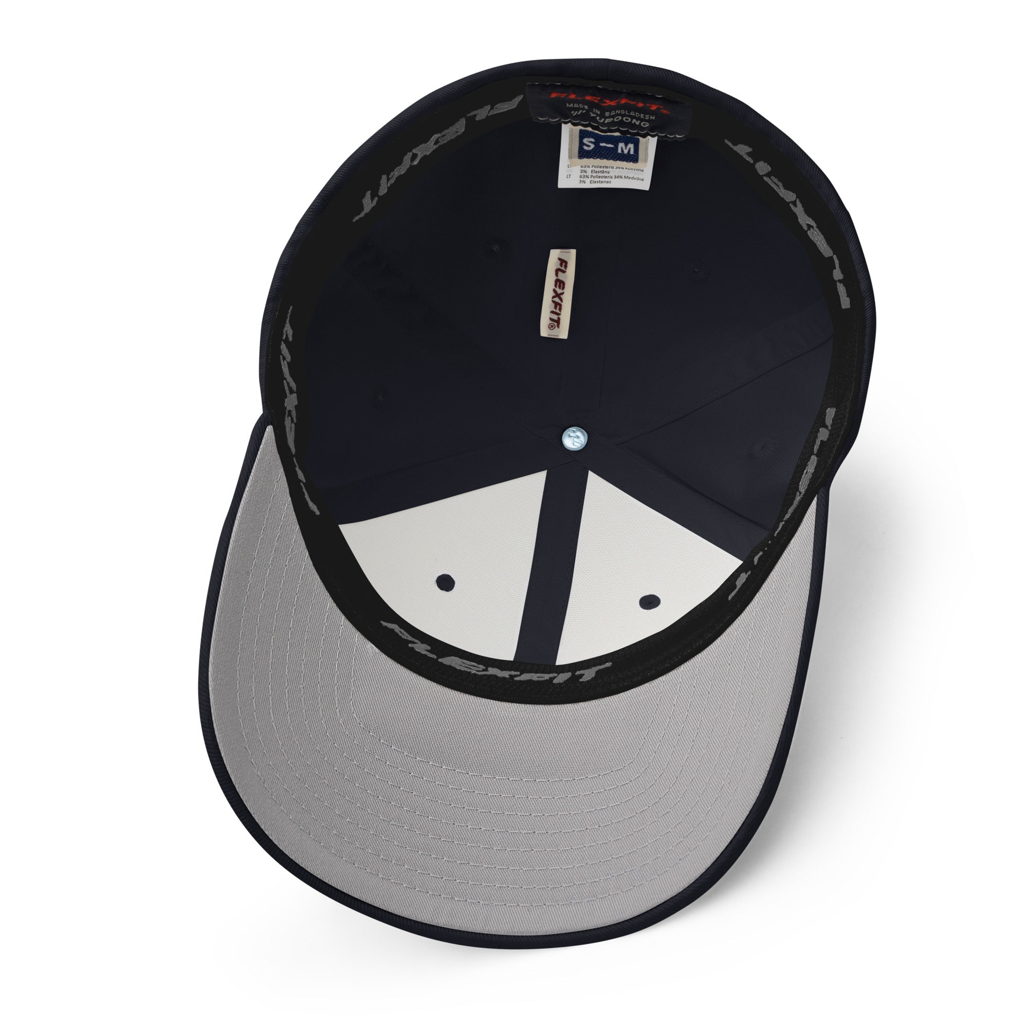 Clishirt© Embroidered White Fish Structured Twill Cap