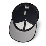 Clishirt© Embroidered White Fish Structured Twill Cap