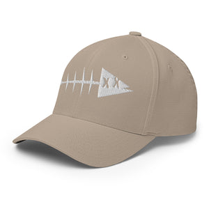 Clishirt© Embroidered White Fish Structured Twill Cap