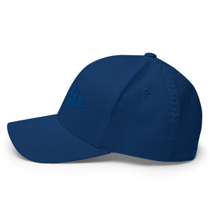 Clishirt© 3D Puff Embroidered Blue Fish Structured Twill Cap