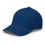 Clishirt© 3D Puff Embroidered Blue Fish Structured Twill Cap