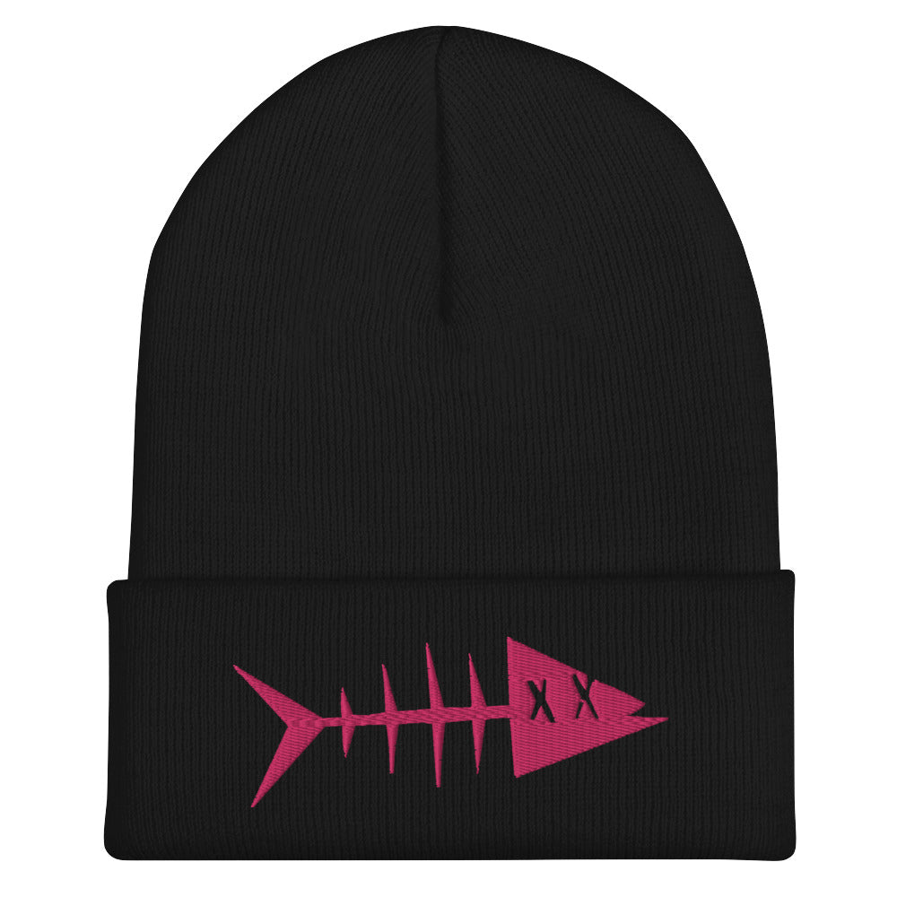 Clishirt© Magenta Fish Cuffed Beanie