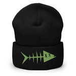 Clishirt© Green Fish Cuffed Beanie