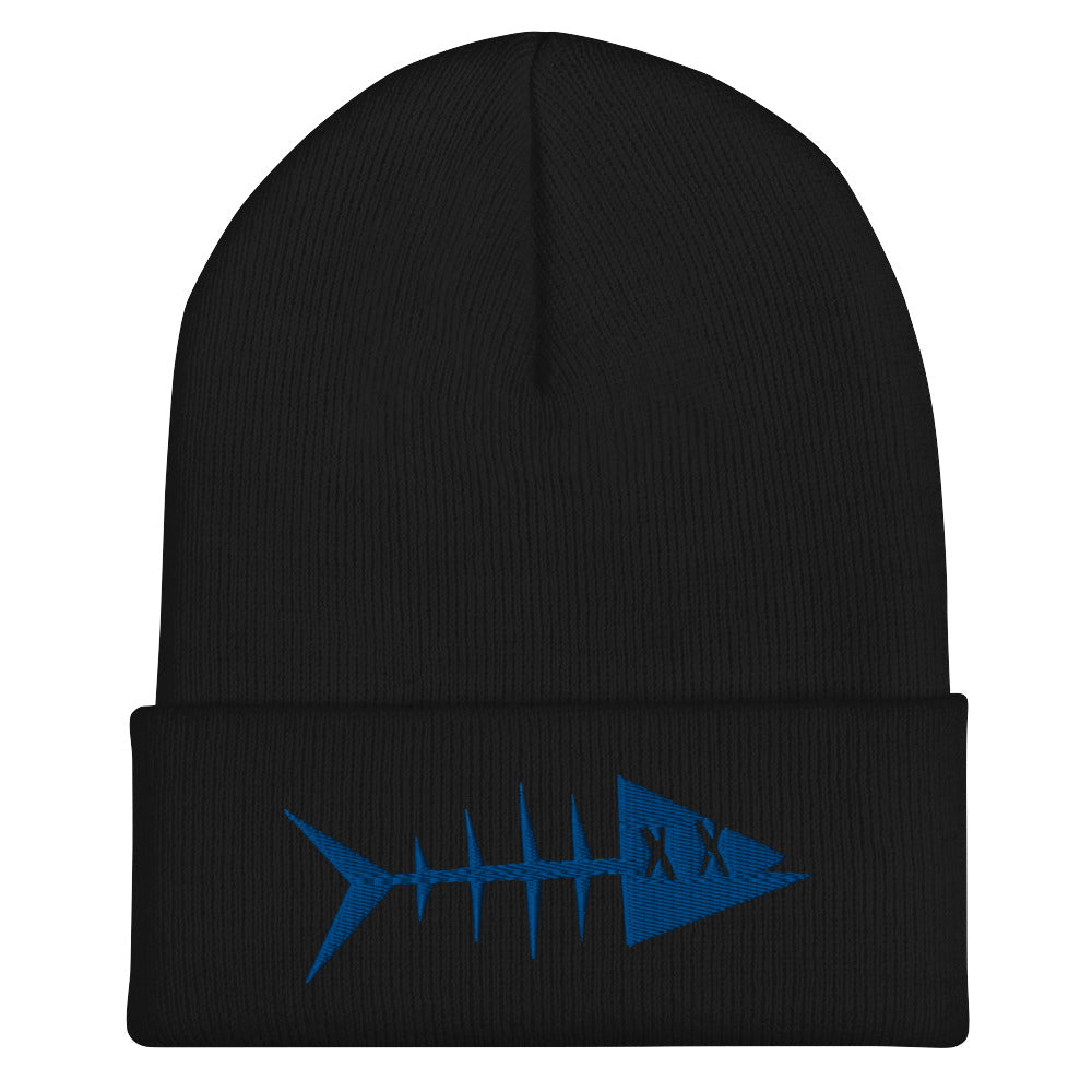 Clishirt© Blue Fish Cuffed Beanie