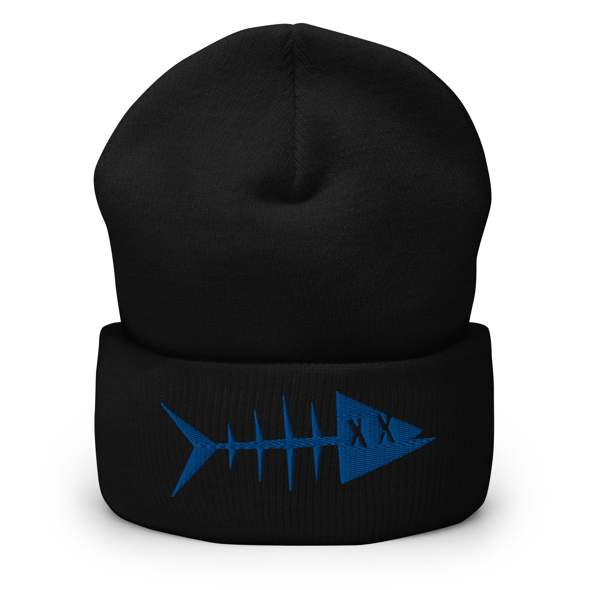 Clishirt© Blue Fish Cuffed Beanie