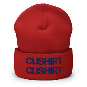 Clishirt© 3D Puff Embroidered Cuffed Beanie