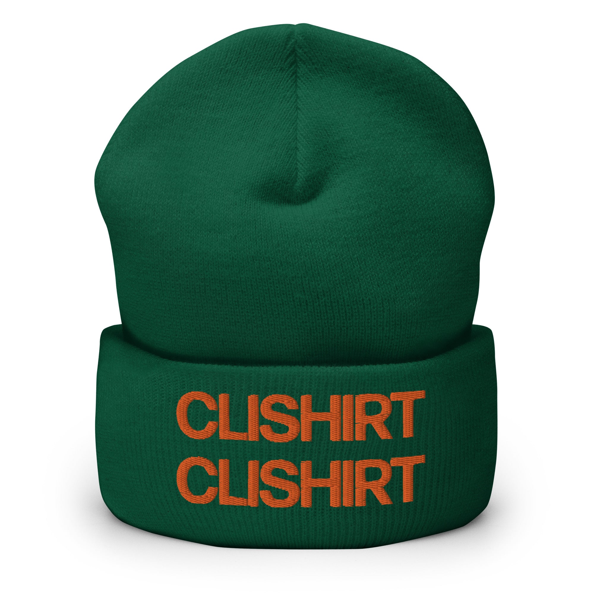 Clishirt© 3D Puff Embroidered Cuffed Beanie