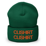 Clishirt© 3D Puff Embroidered Cuffed Beanie