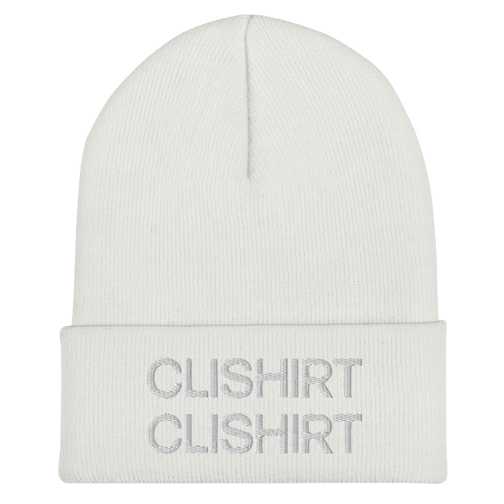 Clishirt© 3D Puff Embroidered Cuffed Beanie