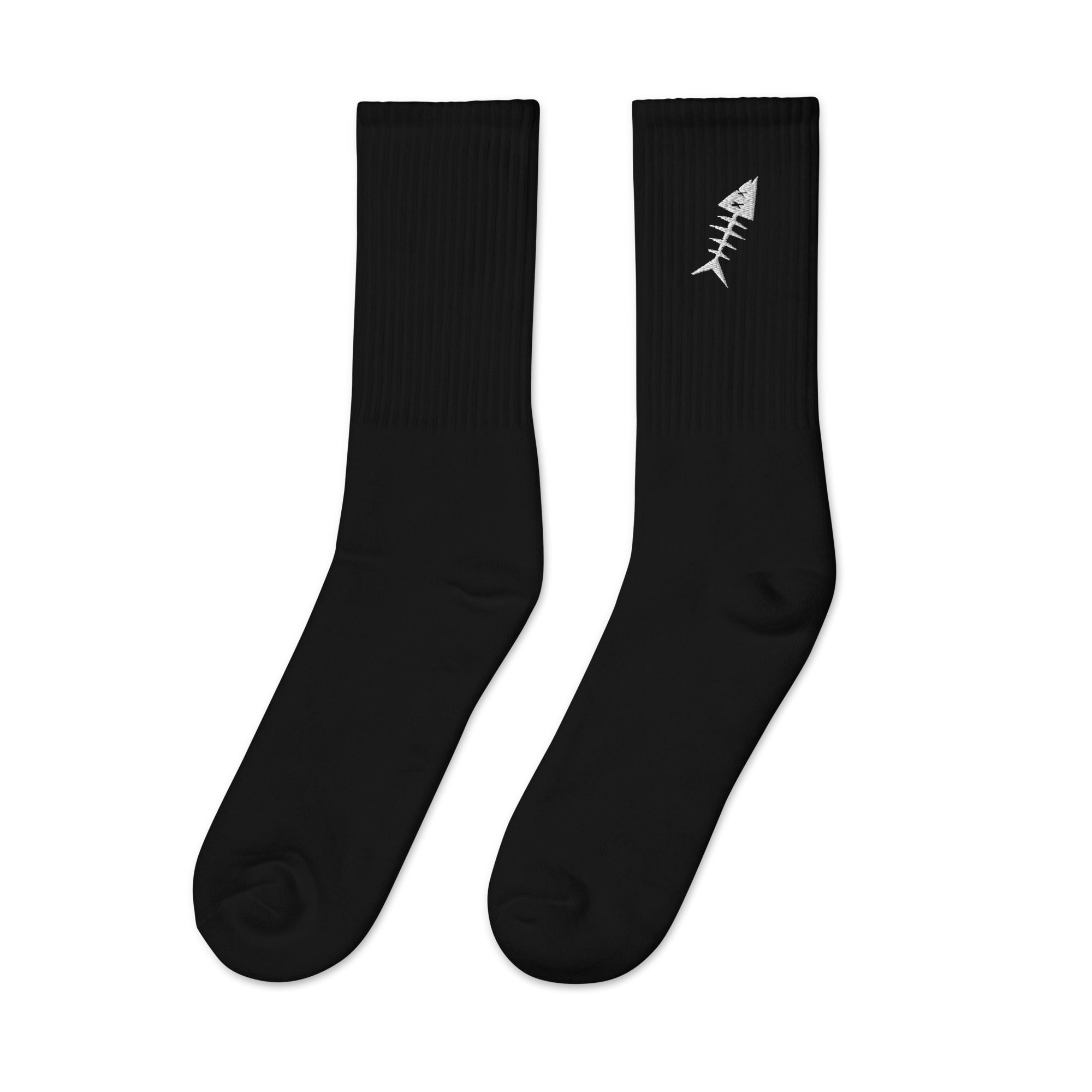 Clishirt© White Fish Embroidered socks