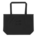 Clishirt© Embroidered Black Fish large organic tote bag
