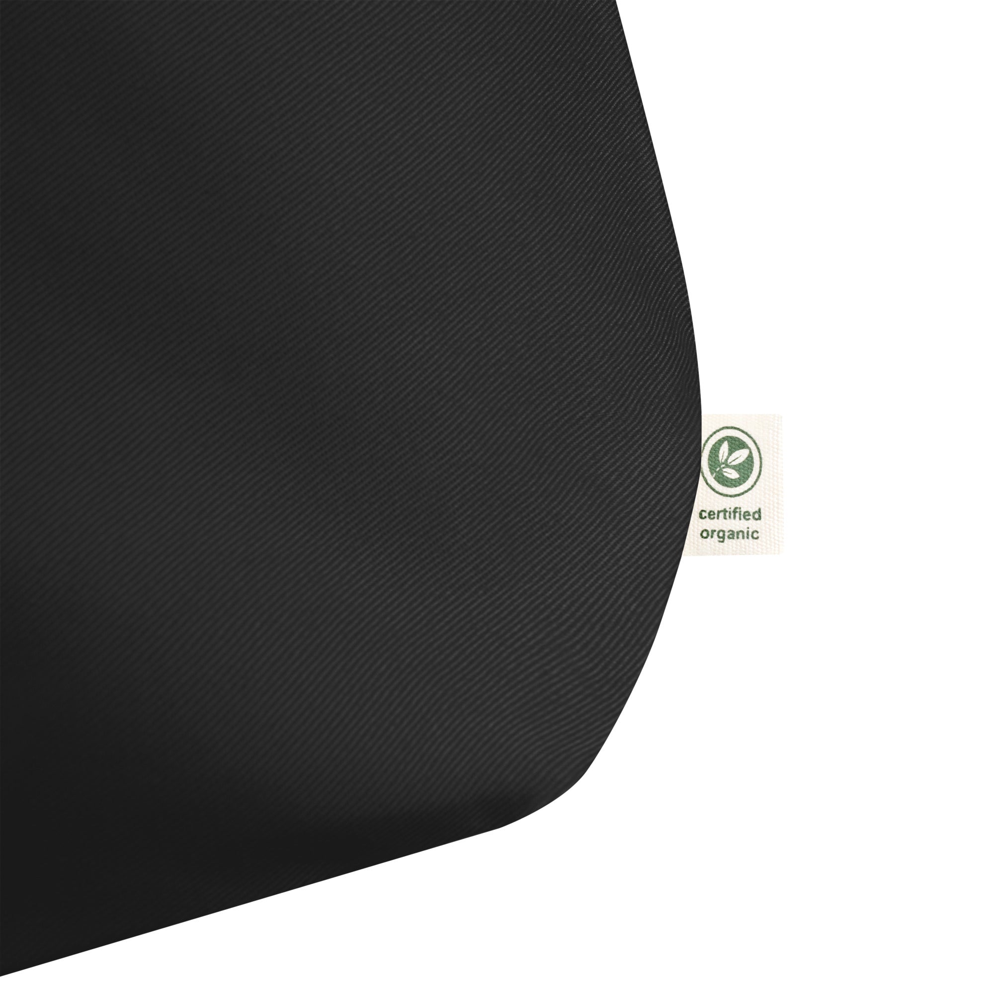 Clishirt© Embroidered Black Fish large organic tote bag