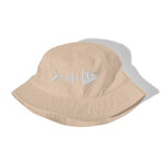 Clishirt© Embroidered White Fish Organic bucket hat
