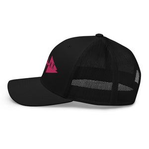 Clishirt© 3D Puff Embroidered Magenta Fish Trucker Cap