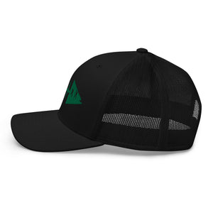 Clishirt© 3D Puff Embroidered Green Fish Trucker Cap