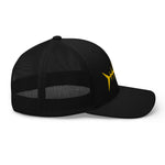Clishirt© 3D Puff Embroidered Yellow Fish Trucker Cap