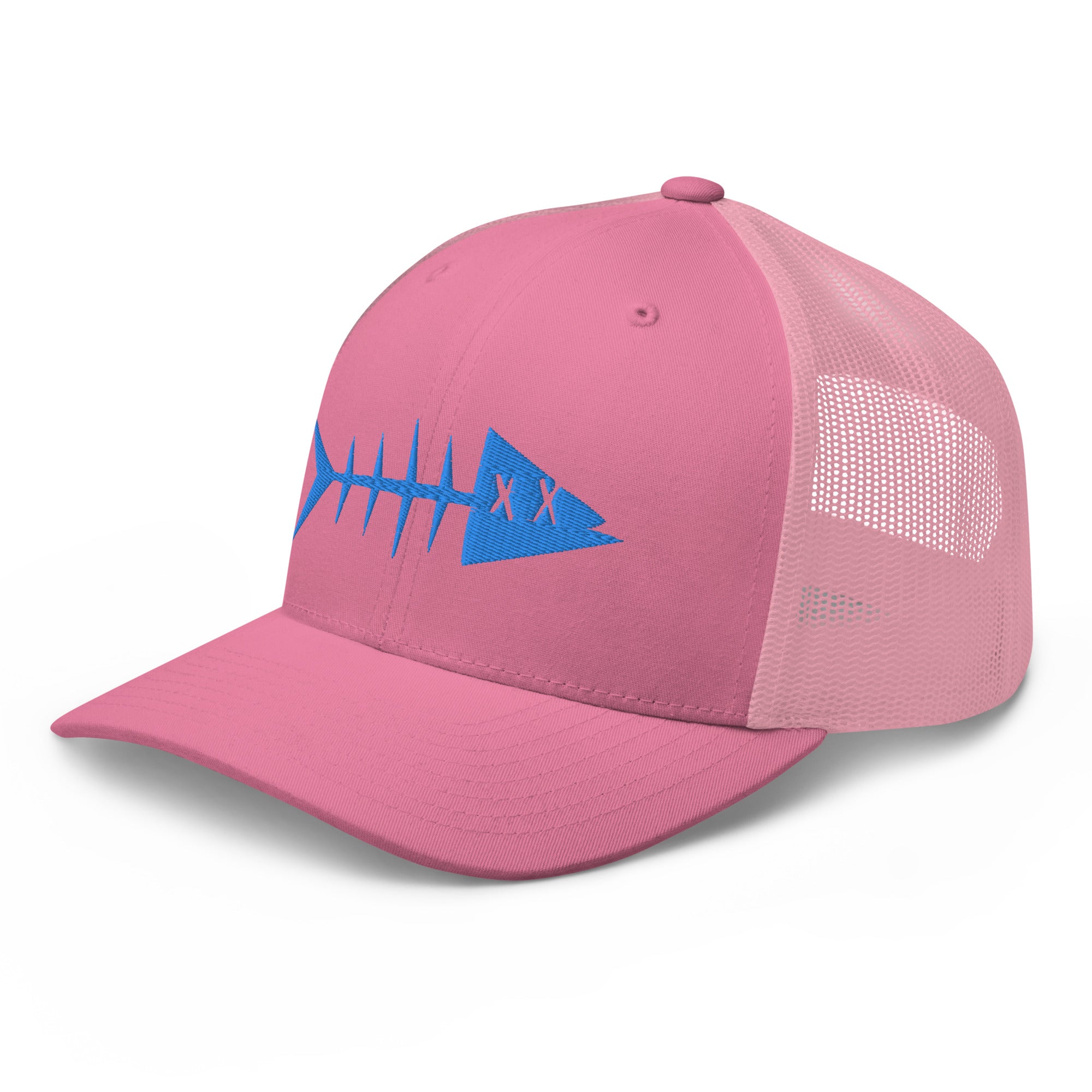 Clishirt© 3D Puff Embroidered Blue Fish  Snapback Hat Trucker Cap