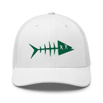 Clishirt© 3D Puff Embroidered Green Fish Trucker Cap