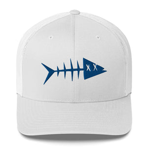 Clishirt© 3D Puff Embroidered Blue Fish Trucker Cap