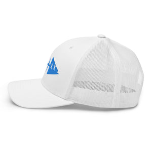 Clishirt© 3D Puff Embroidered White Fish Trucker Cap