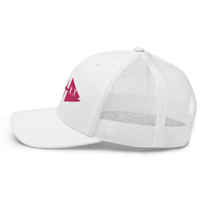 Clishirt© 3D Puff Embroidered Magenta Fish Trucker Cap