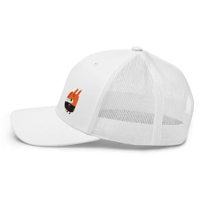 Clishirt© Unlimited Color Embroidered Indecent Rabbit Illustration Trucker Cap