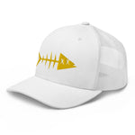 Clishirt© 3D Puff Embroidered Yellow Fish Trucker Cap