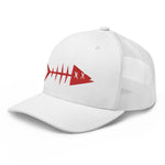 Clishirt© 3D Puff Embroidered Red Fish Trucker Cap