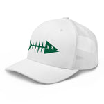 Clishirt© 3D Puff Embroidered Green Fish Trucker Cap