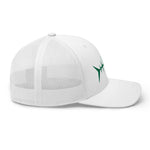 Clishirt© 3D Puff Embroidered Green Fish Trucker Cap
