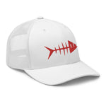 Clishirt© 3D Puff Embroidered Red Fish Trucker Cap