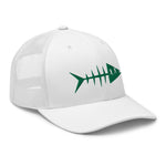 Clishirt© 3D Puff Embroidered Green Fish Trucker Cap