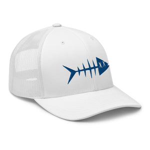 Clishirt© 3D Puff Embroidered Blue Fish Trucker Cap