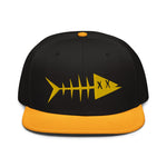 Clishirt© 3D Puff Embroidered Yellow Fish Snapback Hat