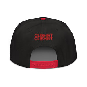 Clishirt© 3D Puff Embroidered Red Fish Snapback Hat